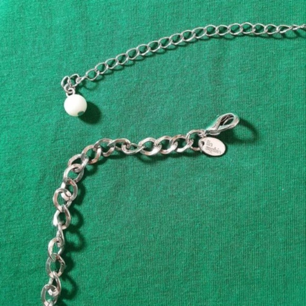 Lia Sophia Green silver tone Statement Necklace - Picture 3 of 6